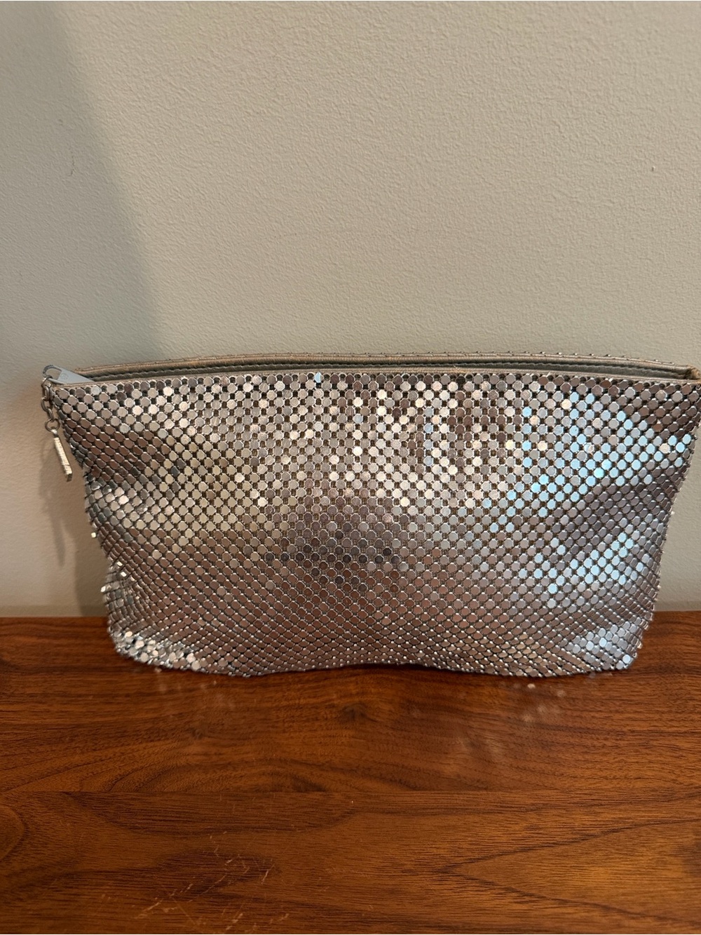 Whiting & Davis Vintage Silver Mesh Clutch Pouch